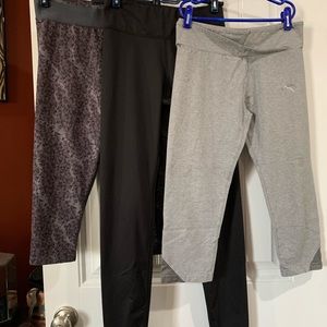 3 pair of puma legging Sz Med
